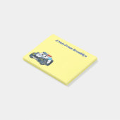Post-it® Cute happy police car cartoon illustration (Incliné)