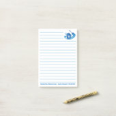 Post-it® Cute House Cleaning Maid Company Custom Lined (Sur un bureau)