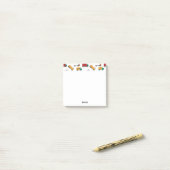 Post-it® Cute jaune noir Nom Camion personnalisé (Sur un bureau)