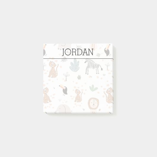 Post-it® Cute Jungle Rainforest Animaux Motif (Devant)