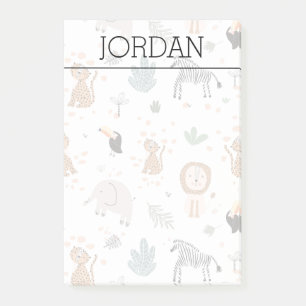 Post-it® Cute Jungle Rainforest Animaux Motif