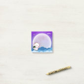 Post-it® Cute Kawaii Astronaut Jinnie sur Purple Space Post (Sur un bureau)