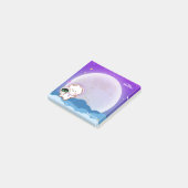 Post-it® Cute Kawaii Astronaut Jinnie sur Purple Space Post (Incliné)
