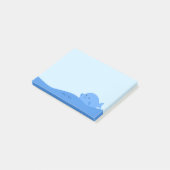 Post-it® Cute Kawaii Baleine Bleue Animal Nautique Océan Pe (Incliné)