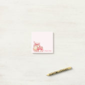 Post-it® Cute Kawaii Frog Eating Cake Personalized Notepad (Sur un bureau)