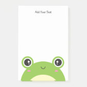 Post-it® Cute Kawaii Green Frog Texte personnalisé (Devant)