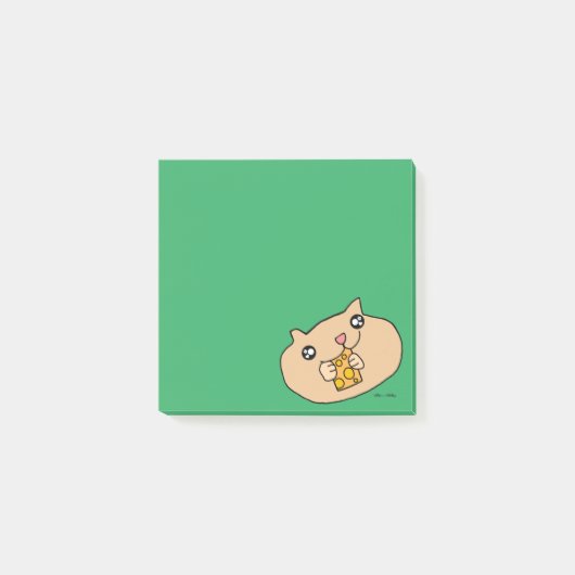 Post-it® Cute Kawaii Hamster Animal Green Stick (Devant)