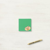 Post-it® Cute Kawaii Hamster Animal Green Stick (Sur un bureau)