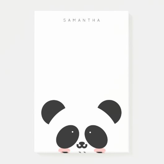 Post-it® Cute Kawaii Panda| Ajouter votre nom (Devant)