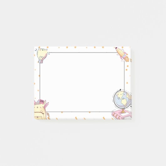 Post-it® Cute Kawaii School Supplies Teacher Gift (Devant)