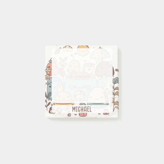 Post-it® Cute Kawaii Tea Party Personnalisé (Devant)