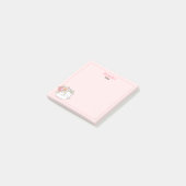 Post-it® Cute Kitten Kitty Chat Rose Nom de la fille (Incliné)