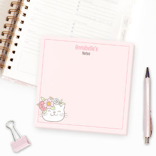 Post-it® Cute Kitten Kitty Chat Rose Nom de la fille