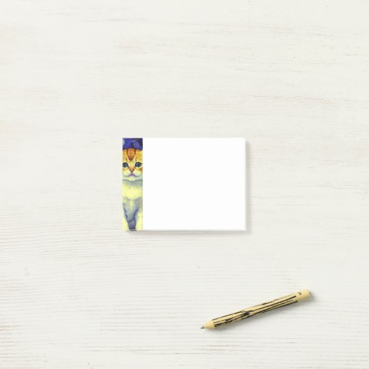 Post-it® Cute Kitten Starry Night Van Gogh (Sur un bureau)