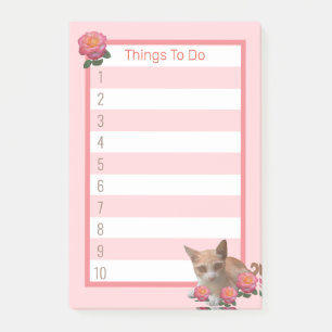 Post-it® Cute Kitty Chat et Rose