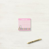 Post-it® Cute Kitty Chat Pink Réflexions Pour Aujourd'Hui (Sur un bureau)