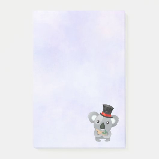 Post-it® Cute Koala dans un chapeau noir (Devant)