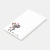 Post-it® Cute Koala Oear Nurse Personnalisée 4x6 (Incliné)