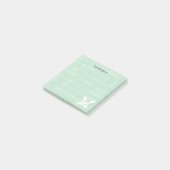 Post-it® Cute lapin blanc lapin Harlequin Motif | Green (Incliné)
