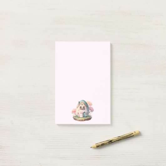 Post-it® Cute Lapin Lapin Japonais Style Kawaii (Sur un bureau)