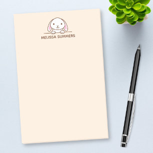 Post-it® Cute Lapin Lapin Pékin au-dessus du nom personnal
