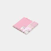 Post-it® Cute lapin rose personnalisé (Incliné)
