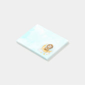 Post-it® Cute Lion Pêche sur l'aquarelle de la lune (Incliné)