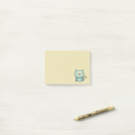 Post-it® Cute little Bear Creature (Sur un bureau)