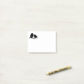 Post-it® Cute Little Bird Silhouette noir blanc (Sur un bureau)