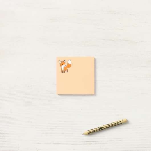 Post-it® Cute Little Fox (Sur un bureau)