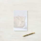 Post-it® Cute Little Fox Curling Up Winter Photo (Sur un bureau)