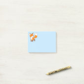 Post-it® Cute Little Fox sur Blue (Sur un bureau)