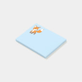 Post-it® Cute Little Fox sur Blue (Incliné)