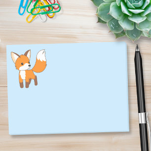 Post-it® Cute Little Fox sur Blue