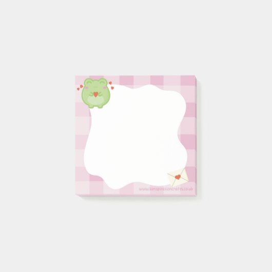 Post-it® Cute love frog sticky notes, back to school (Devant)