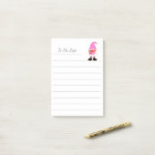 Post-it® Cute LOVE Pink Heart Valentine Gnome (Sur un bureau)