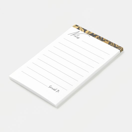 Post-it® Cute Modern Minimalistic Abstract Grey Gold (Incliné)