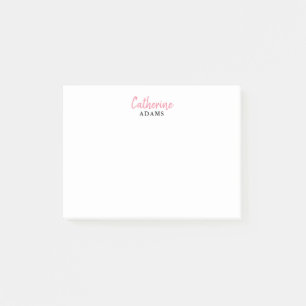 Post-it® Cute Moderne Chic Feminine Décontractée Fille Rose