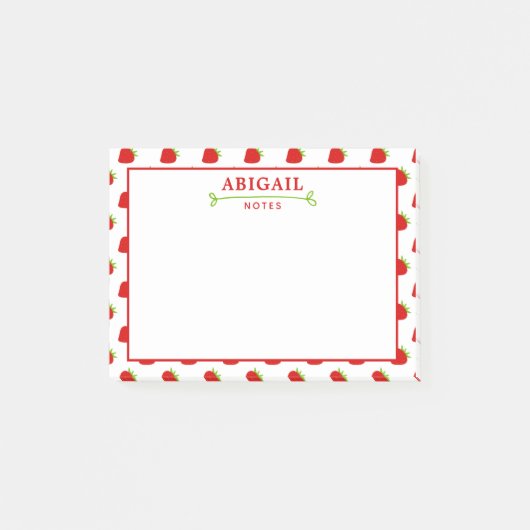 Post-it® Cute Motif de fraise personnalisée (Devant)