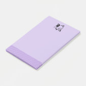 Post-it® Cute noir et blanc Kitty Chat Waving Bonjour (Incliné)