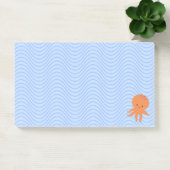 Post-it® Cute Octopus Cartoon Bleu Vagues Personnalisé (Bureau)
