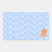 Post-it® Cute Octopus Cartoon Bleu Vagues Personnalisé (Devant)