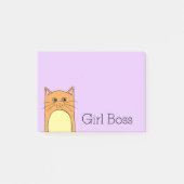 Post-it® Cute Orange Chat fille Boss (Devant)