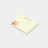 Post-it® Cute Orange Tabby Kitten dans les feuilles d'autom (Incliné)