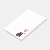 Post-it® Cute Otter avec Coeurs roses Vous aimez jouer (Incliné)