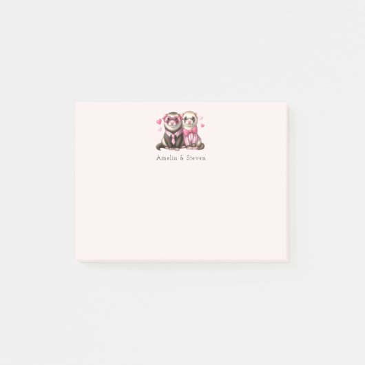 Post-it® Cute Otter Couple dans Love Valentine's Day (Devant)