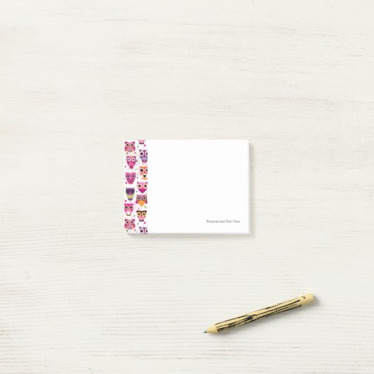 Post-it® Cute owl background (Sur un bureau)