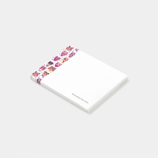 Post-it® Cute owl background (Incliné)