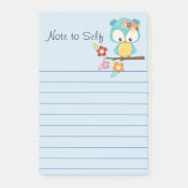 Post-it® Cute Owl sur branche Personnalisée (Devant)