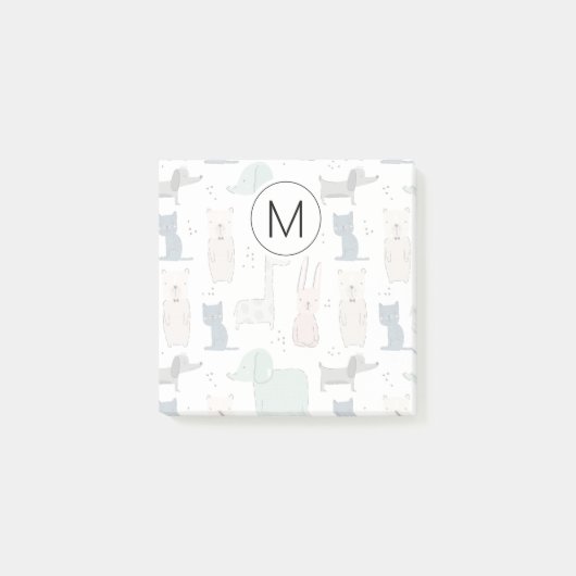 Post-it® Cute Pastel Baby Motif animal (Devant)